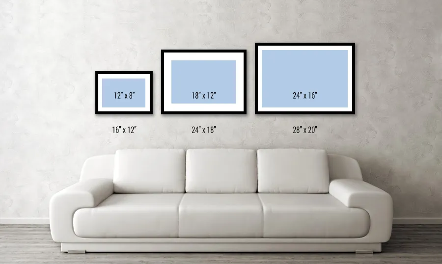 Framed Wall Art Print Size Examples