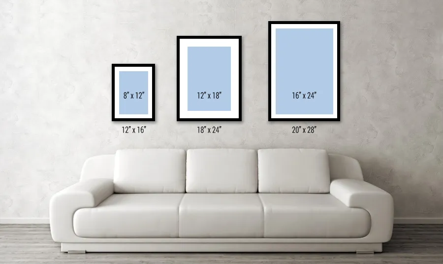 Framed Wall Art Print Size Examples