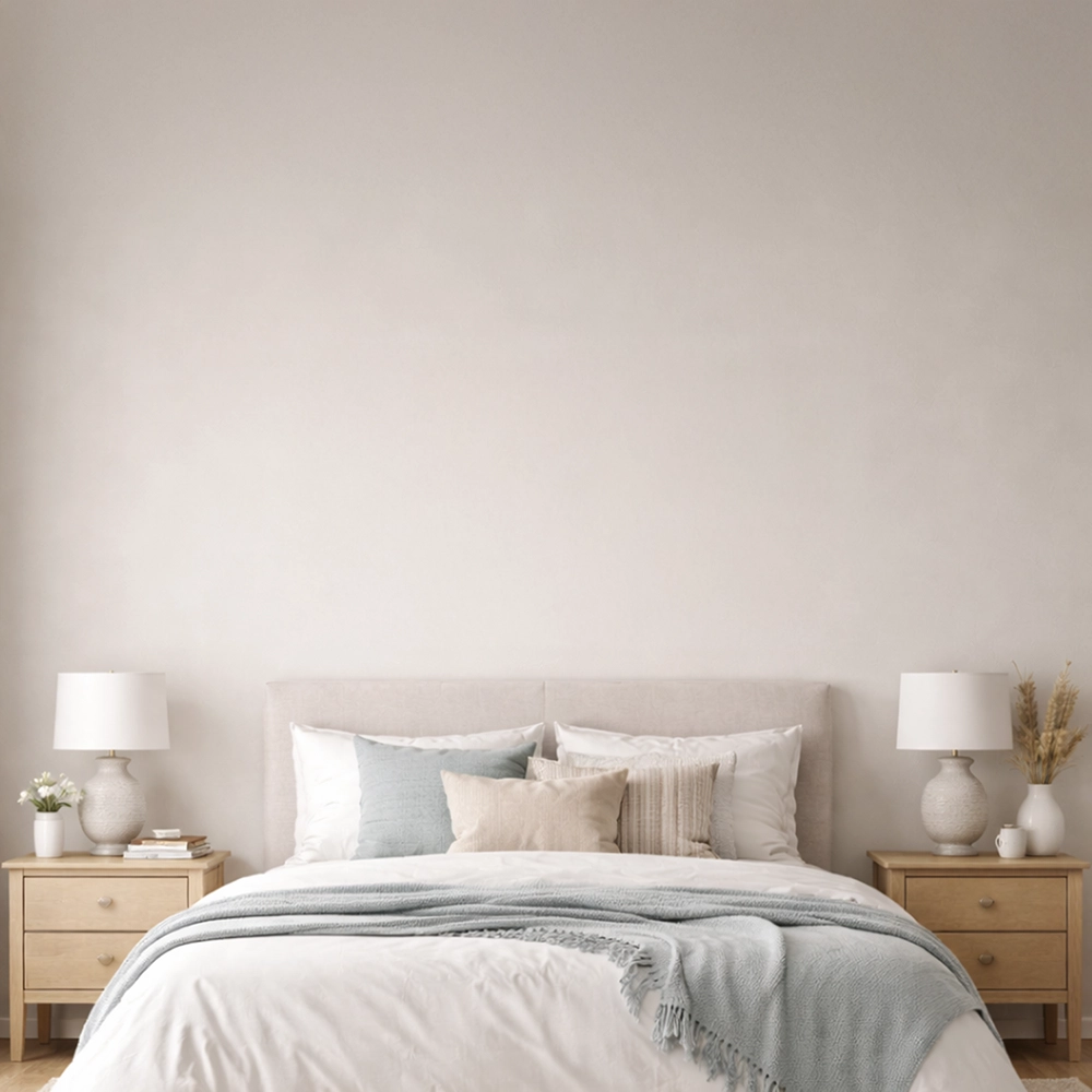 An example showing how a 30" x 20" canvas print could look in a bedroom setting.