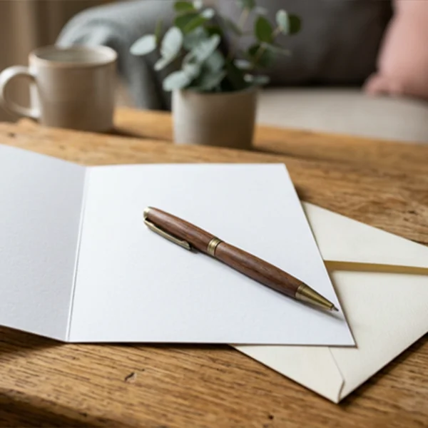 Blank inside for your own heartfelt message or choose one of the pre-written greetings.