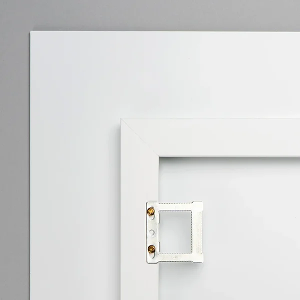 A subframe sits compact on the back of the print giving a floating effect once hung on your wall. The adjustable wall hangers are pre attached to sit easily on any hook or screw, and allow for 10mm of adjustment both vertically and horizontally depending 