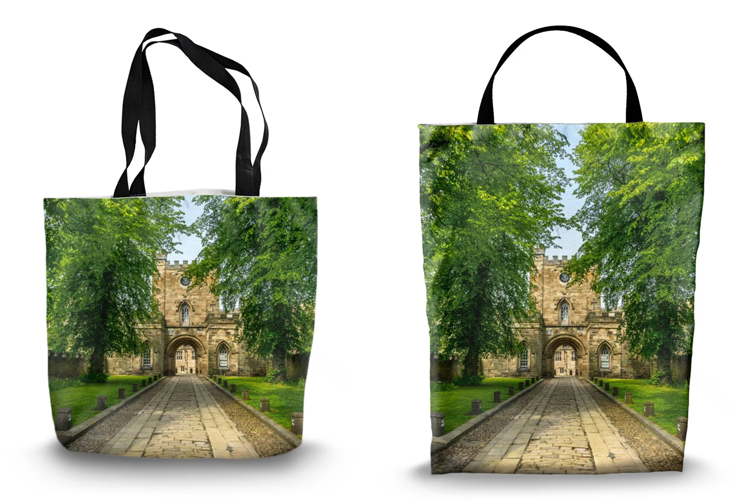 Durham Castle Gateway Shopping Tote Bags Durham Castle Gateway Shopping Tote Bags