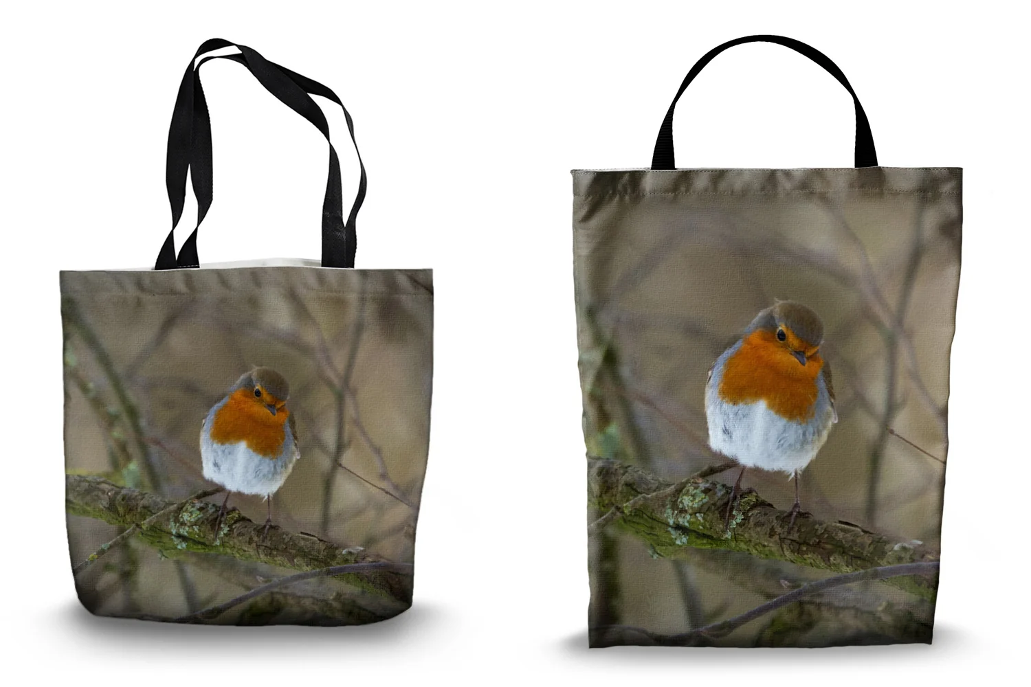 Robin Redbreast Shopping Tote Bags Robin Redbreast Shopping Tote Bags