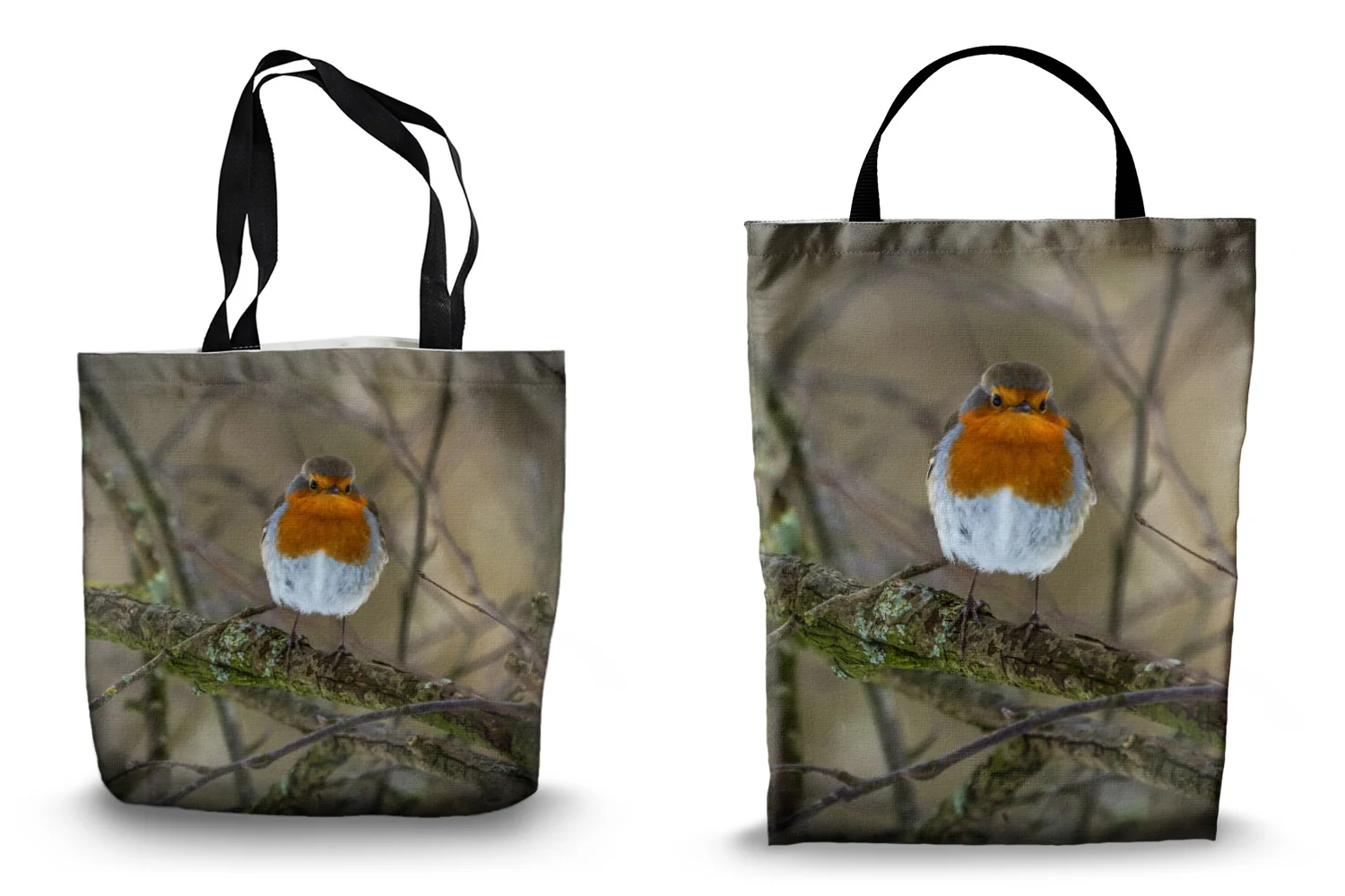 Robin Redbreast Shopping Tote Bags Robin Redbreast Shopping Tote Bags