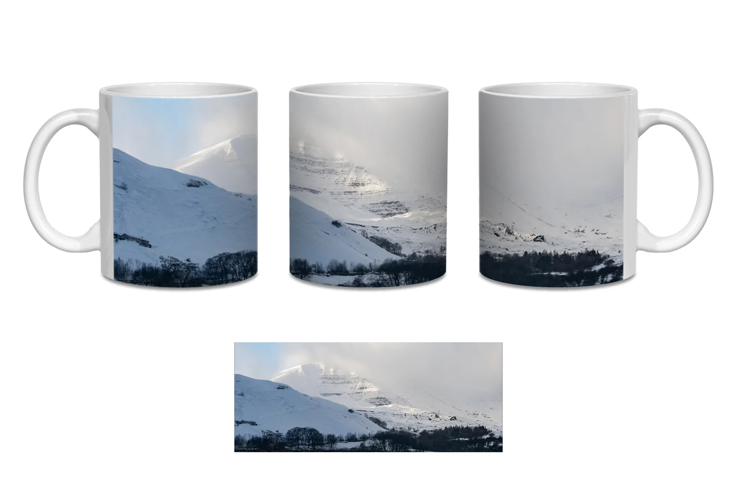 Mam Tor Castleton Derbyshire Printed Ceramic Mugs