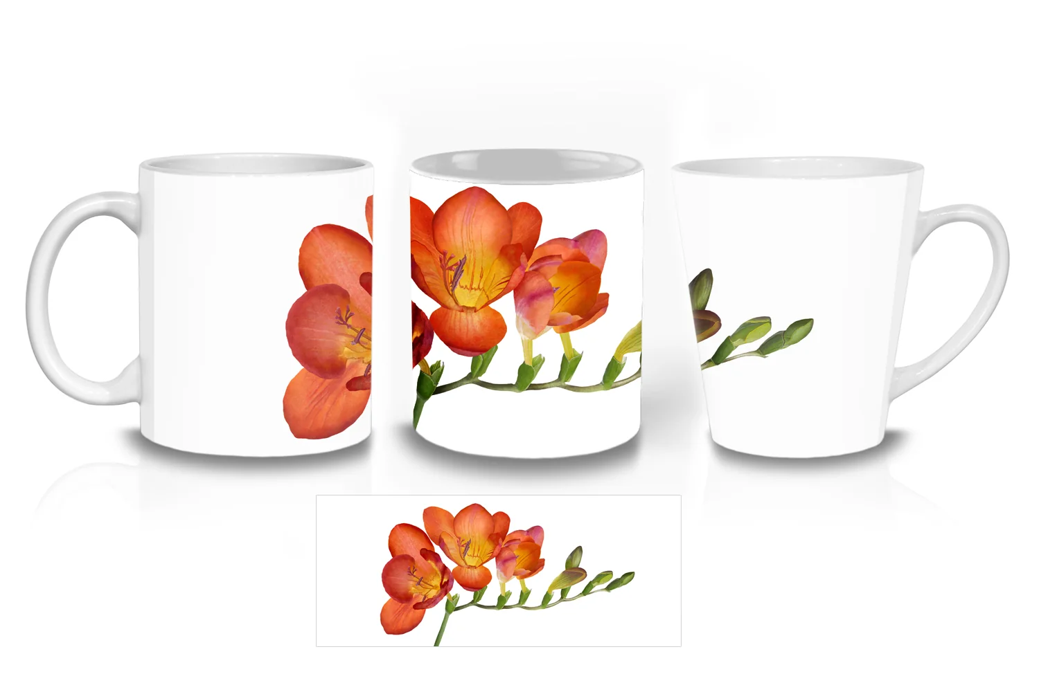 Orange Freesia Coffee Mugs