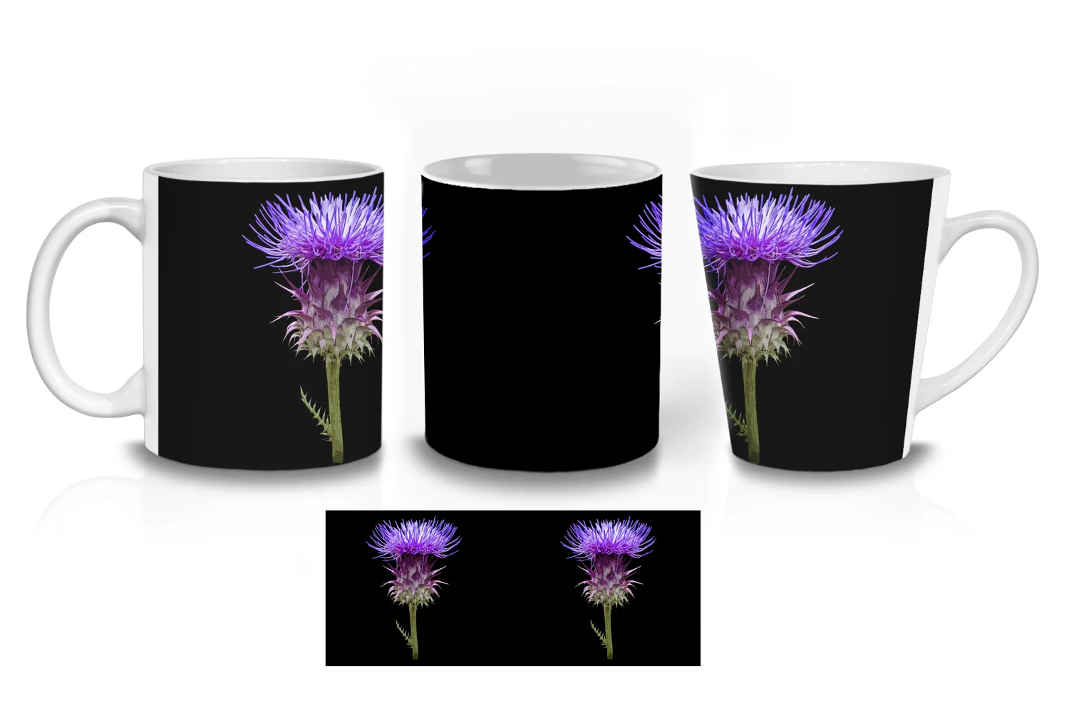 Purple Artichoke Thistle Coffee Mugs