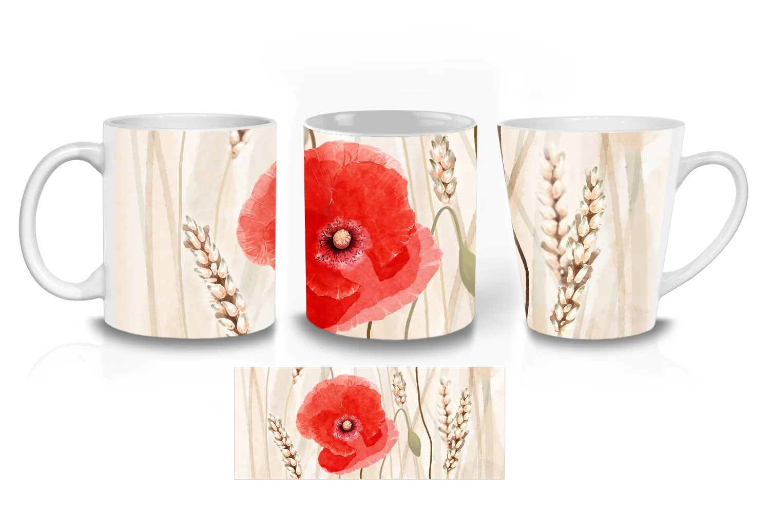Poppies and Corn  Coffee Mugs