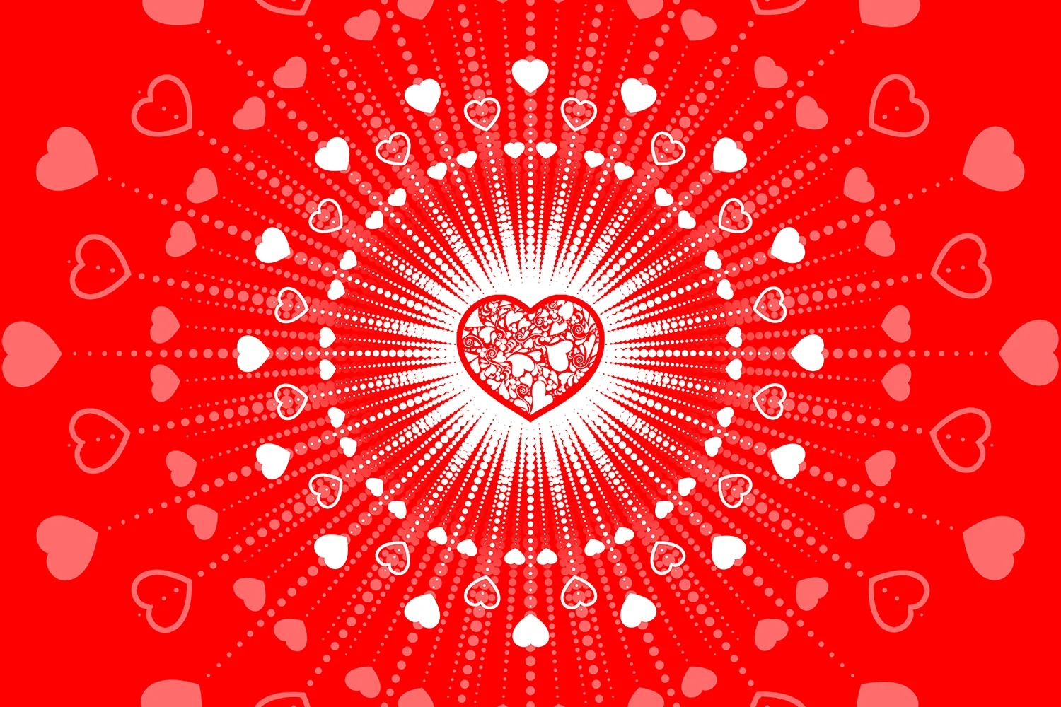 Red Heartburst Valentine Metal Wall Art Red Heartburst Valentine Metal Wall Art