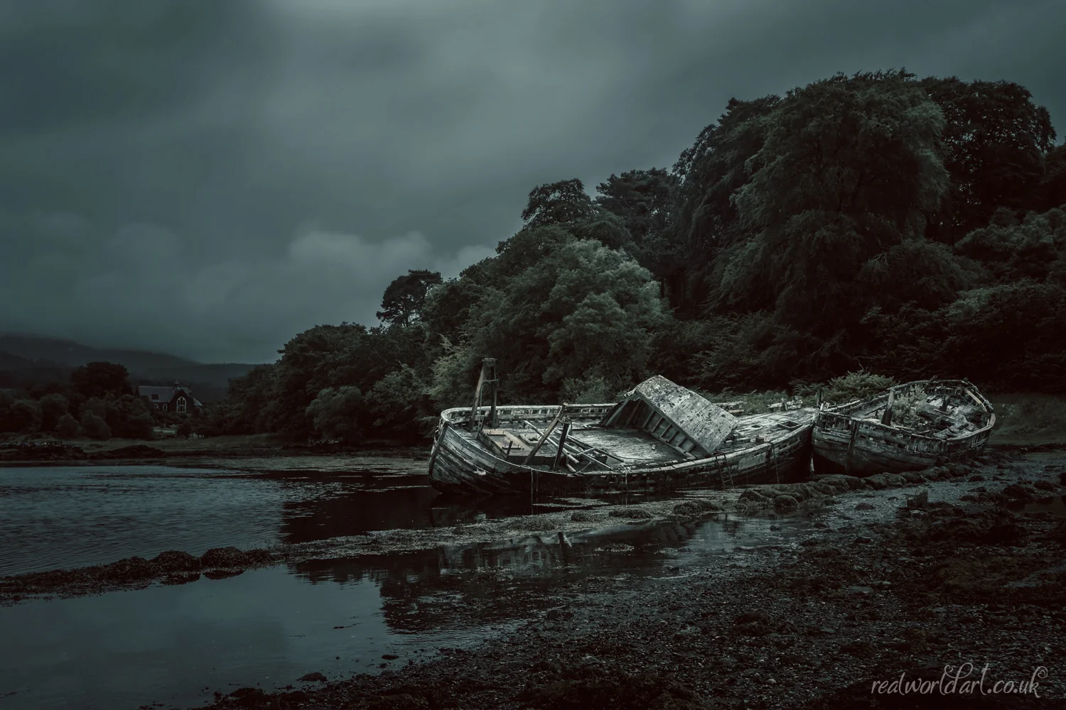 Salen Boat Ruins Greeting Cards Salen Boat Ruins Greeting Cards