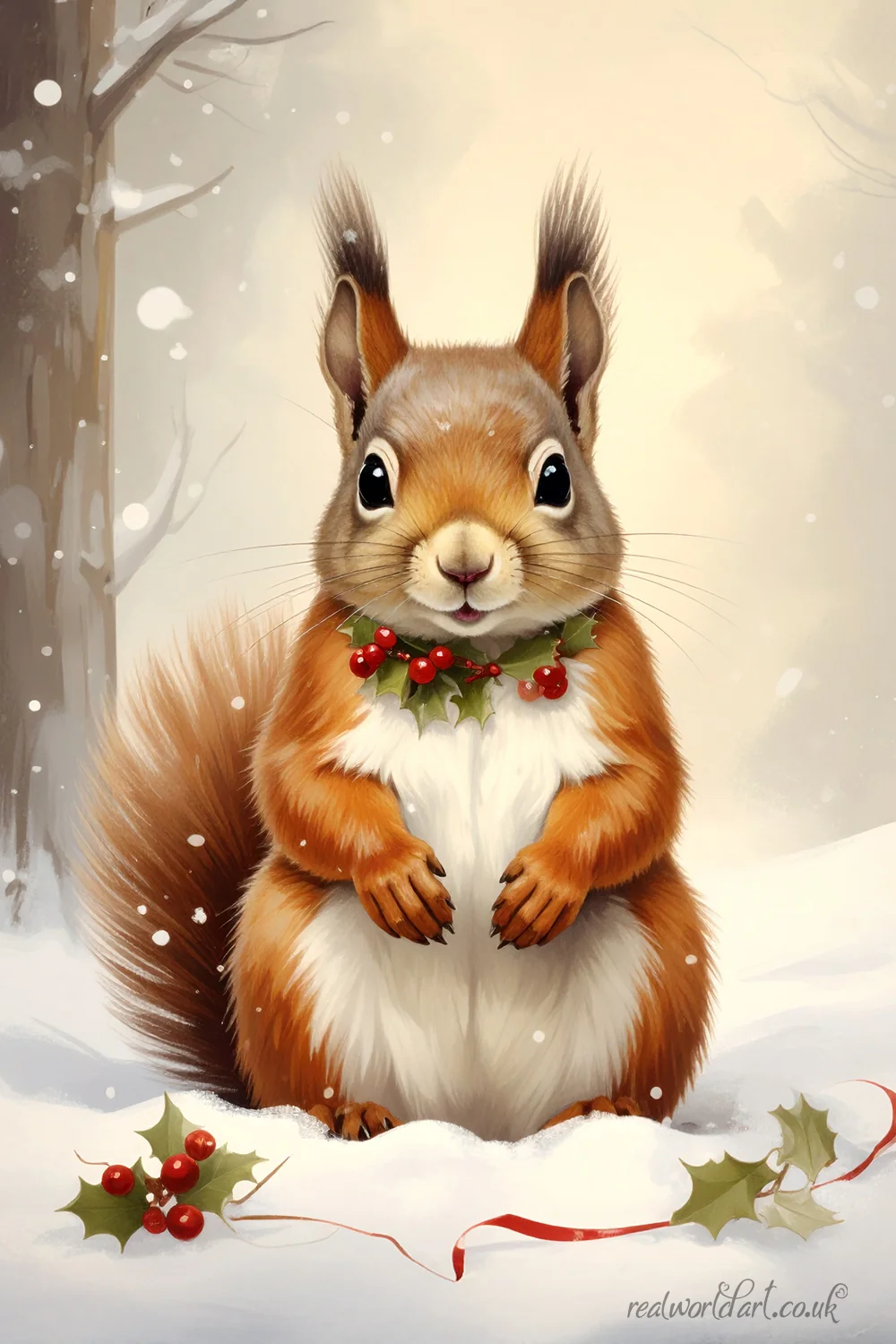 Chrstimas Red Squirrel Greeting Cards