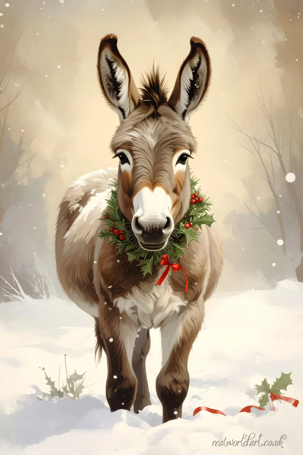 Christmas Donkey Greeting Cards