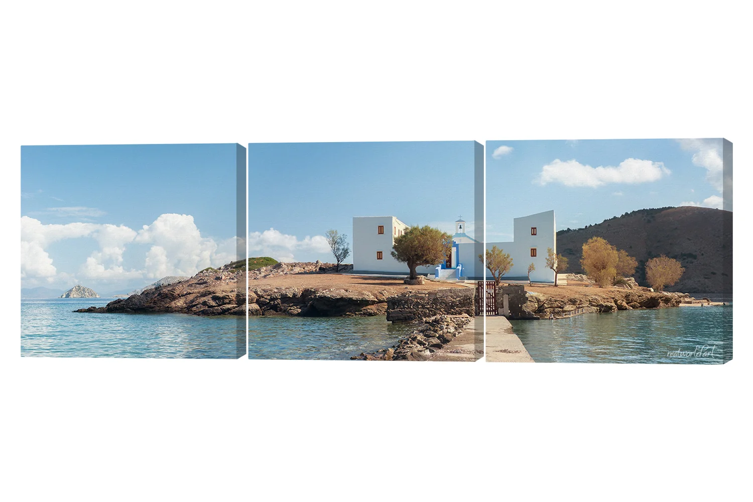 Saint Emilianos Chapel Symi 3 Piece Canvas Wall Art Saint Emilianos Chapel Symi 3 Piece Canvas Wall Art