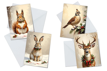 Christmas Animals Set 1 Greeting Card Packs