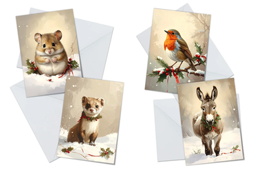 Christmas Animals Set 3 Greeting Card Packs