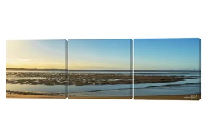River Duddon Estuary Sunset 3 Piece Canvas Wall Art