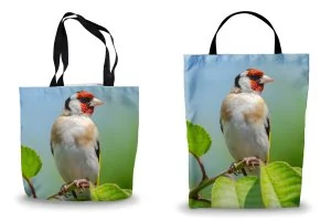 Regal Goldfinch Shopping Tote Bags