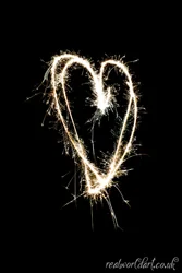 Firework Heart Art Prints
