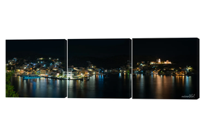 Night Over Symi 3 Piece Canvas Wall Art