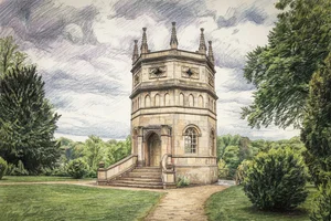 Octagon Tower  Art Prints