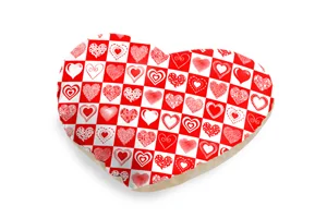 Patchwork Hearts Heart-Shaped