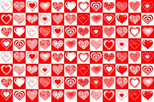 Patchwork Hearts Art Prints