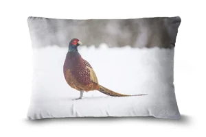 Pheasant in Snow Bolster