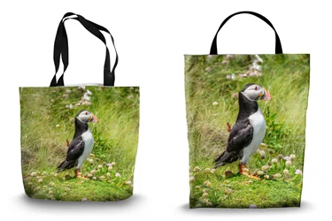 Majestic Handa Puffin Shopping Tote Bags