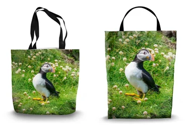 Alert Handa Puffin Shopping Tote Bags
