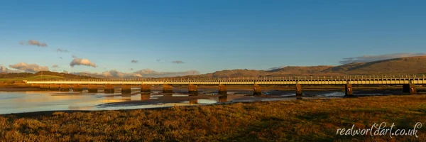 Ravenglass Viaduct at Sunset Panoramic Art Prints