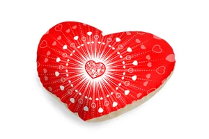 Red Heartburst Valentine Heart-Shaped