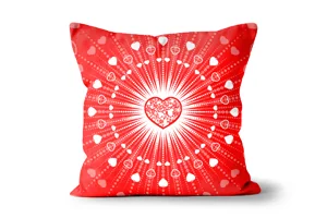 Red Heartburst Scatter Cushions