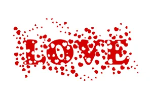 Red Love Hearts Art Prints