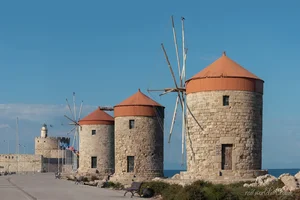 Mandraki Harbour Walk Art Prints