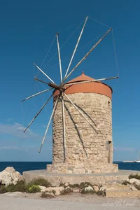 Single Rhodes Windmill Art Prints