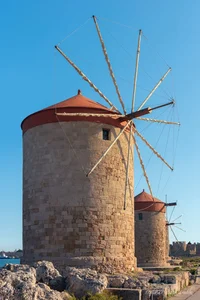 Mandraki Windmills Art Prints