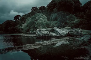 Forgotten Salen Boats Greeting Cards