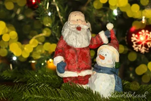 Santa and Snowman Greeting Cards