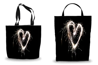 Sparkler Heart Shopping Tote Bags