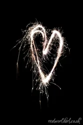 Sparkler Heart Art Prints