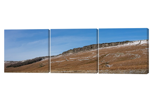 Stanage Edge Gritstone Ridge 3 Piece Canvas Wall Art