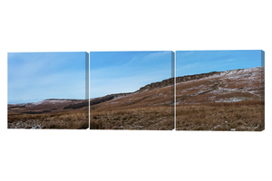 Stanage Edge Winter 3 Piece Canvas Wall Art