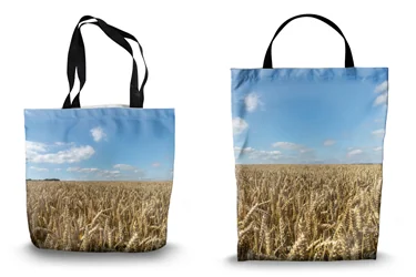 Wheat Field Shopping Tote Bags