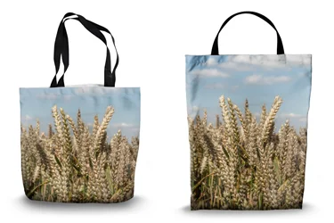 Summer Wheat Stalks Shopping Tote Bags