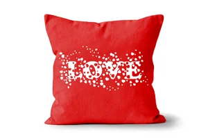 White Love Hearts Scatter Cushions