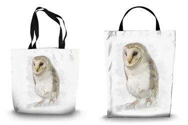 Barn Owl Shopping Tote Bags