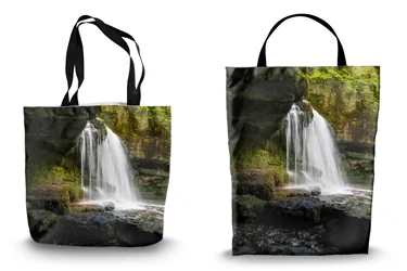 West Burton Waterfall Shopping Tote Bags