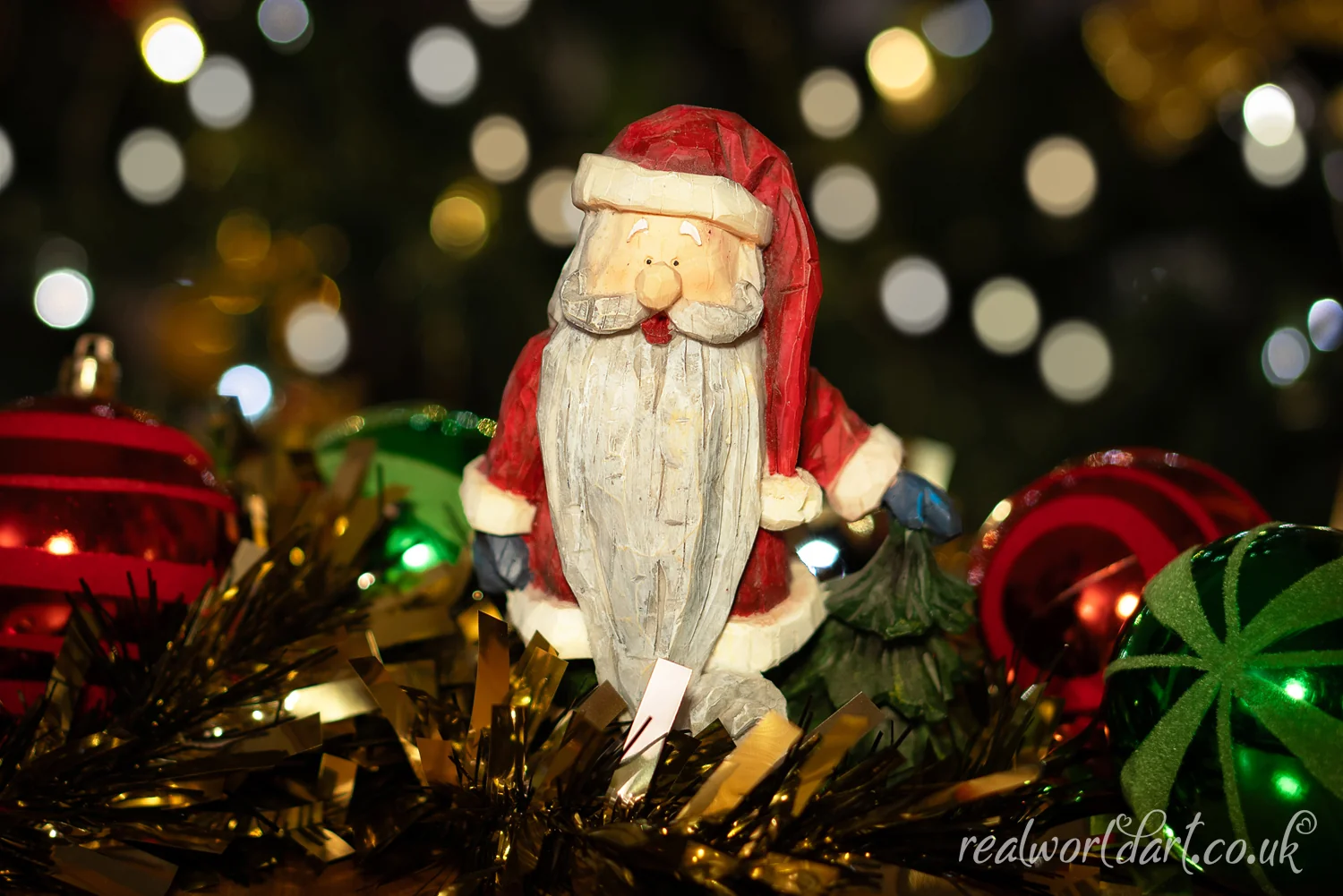 Santa Ornament Greeting Cards