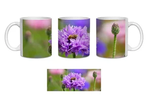 Dark Pink Cornflower Coffee Mugs