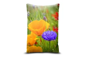Cornflower And California Poppies Bolster